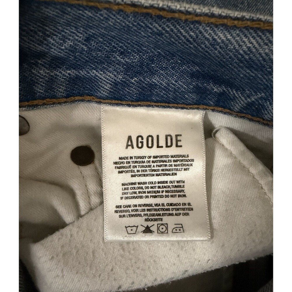Algode Low Slung Baggy Jeans Womens 27 Blue Light Wash Libertine Relaxed Denim - Picture 14 of 15